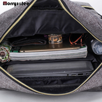Модна мъжка раница за лаптоп USB зареждане Компютърни раници Чанти в ежедневен стил Голяма мъжка бизнес чанта за пътуване Раница Плътна чанта