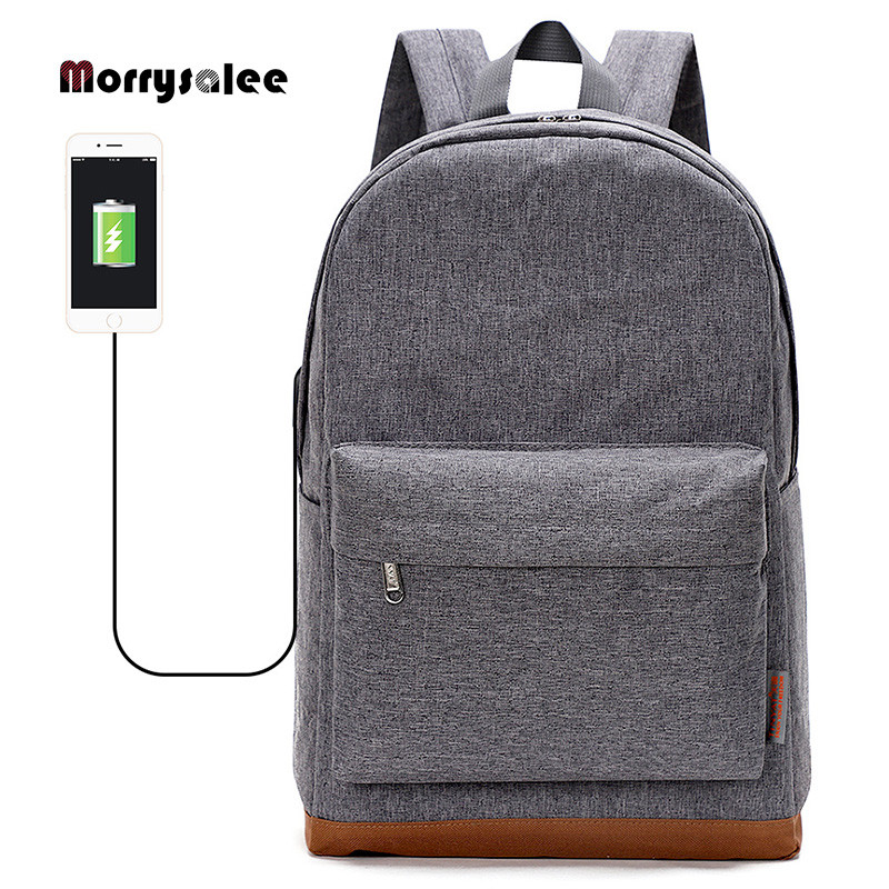 Férfi férfi vászon hátizsák Szürke alkalmi hátizsákok 15 hüvelykes laptop hátizsákok Főiskolai diák iskolatáska Hátizsák női táska