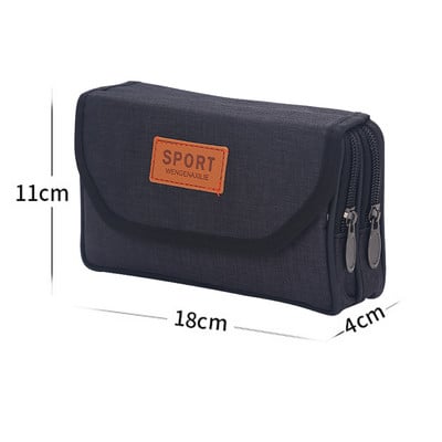 Geantă pentru bărbați de modă multifuncțională din pânză, ocazională, pentru telefon mobil, buzunar pentru bărbați, pentru călătorii în aer liber, curea sport, husă