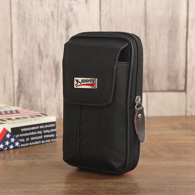 Geantă pentru bărbați de modă multifuncțională din pânză, ocazională, pentru telefon mobil, buzunar pentru bărbați, pentru călătorii în aer liber, curea sport, husă