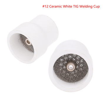12/16# Λευκό κεραμικό ακροφύσιο Αλουμίνα Κύπελλο για WP9/20/17/18/26 Tig Welding Torch #12/16 Κεραμικό Λευκό Κύπελλο συγκόλλησης TIG