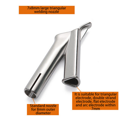 Kolmnurkse kiirusega Y-tüüpi keevitusotsik kuumaõhupuhuripea kuumutuspõleti keevitusotsak vinüülplastist polüetüleenist PVC keevitustööriistadele