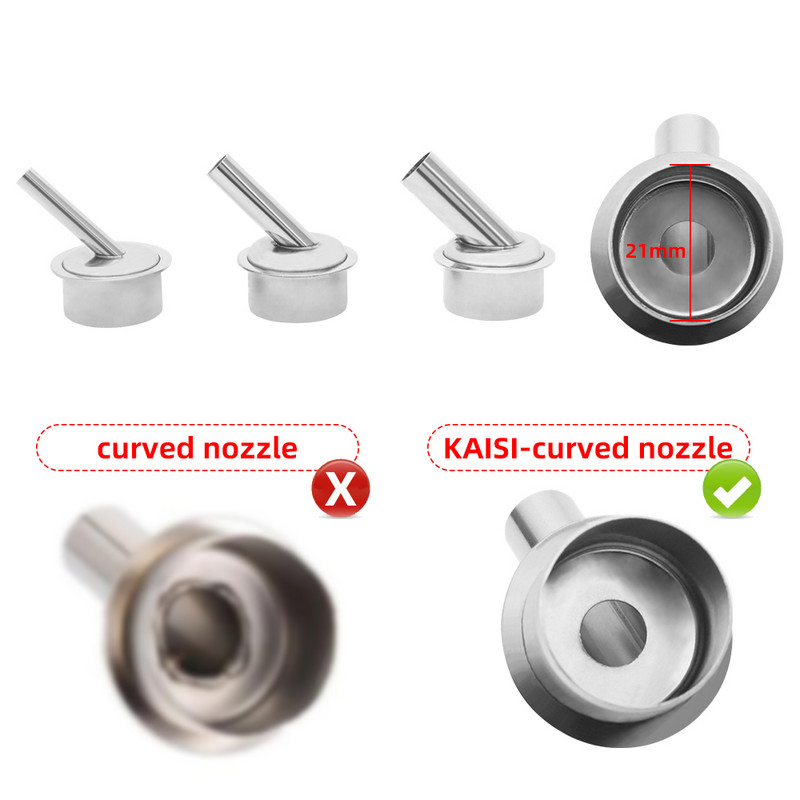 45 stupnjeva zakrivljena mlaznica 5 mm/7 mm/10 mm savijena toplinska mlaznica za SUGON 8610DX/8620DX QUICK 861DW stanicu za lemljenje vrućim zrakom