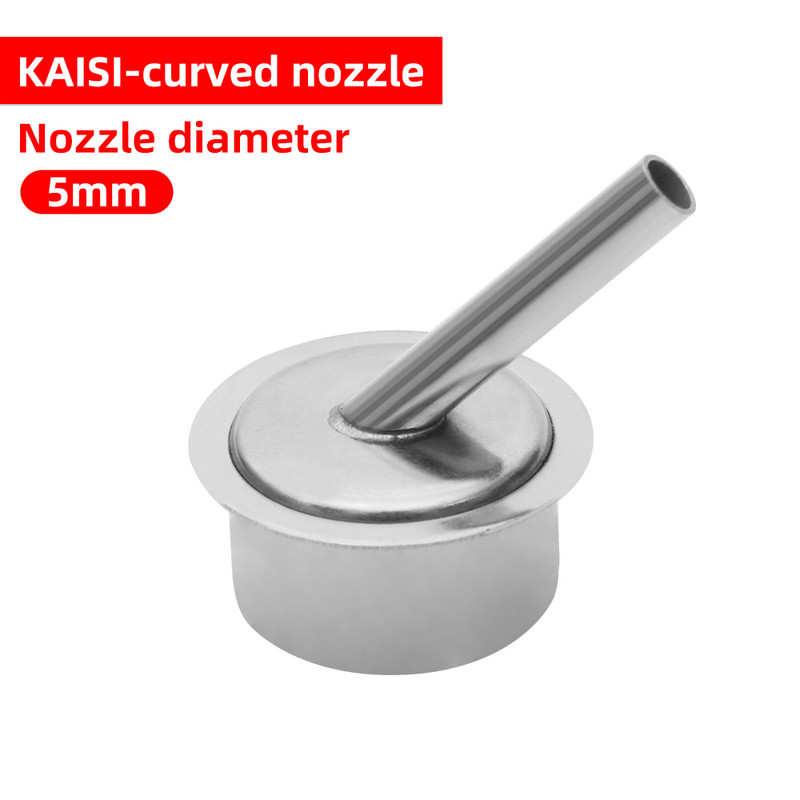 45 stupnjeva zakrivljena mlaznica 5 mm/7 mm/10 mm savijena toplinska mlaznica za SUGON 8610DX/8620DX QUICK 861DW stanicu za lemljenje vrućim zrakom