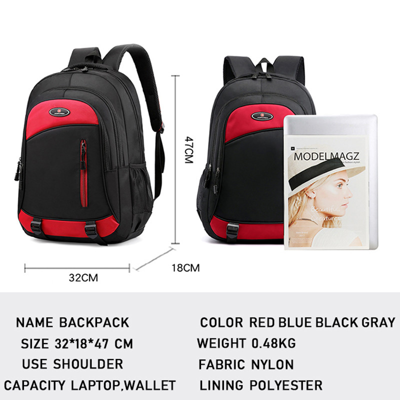 Kiváló minőségű nylon hátizsák 15,6 hüvelykes laptop női férfi hátizsák vízálló iskolatáska lányoknak fiúknak Mochila Mujer hátizsák