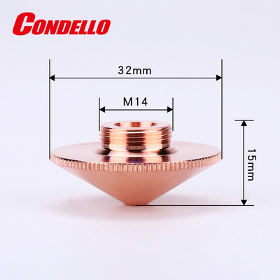 Condello D32-A kahekordsed ühekihilised keevitusdüüsid Raytoolsi kiudlaseriga lõikamise CNC masinale