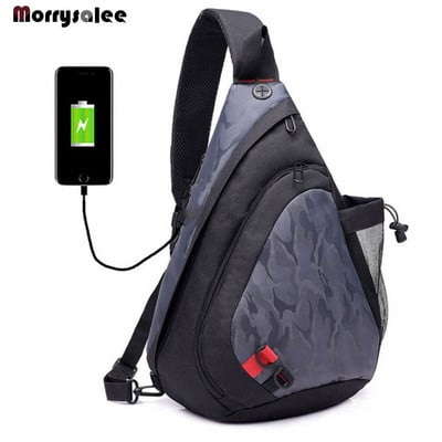 Melltáska férfiaknak Vízálló nylon Crossbody táskák Férfi Messenger Bag Alkalmi utazási Kézitáskák Válltáskák Nagy kapacitású USB