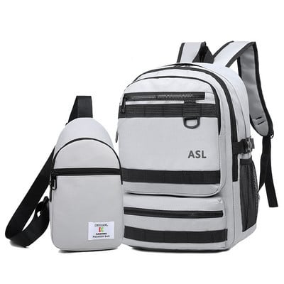 Rucsac negru din pânză pentru bărbați, rucsac negru pentru studenți, rucsac pentru adolescenți, rucsac ocazional 2022