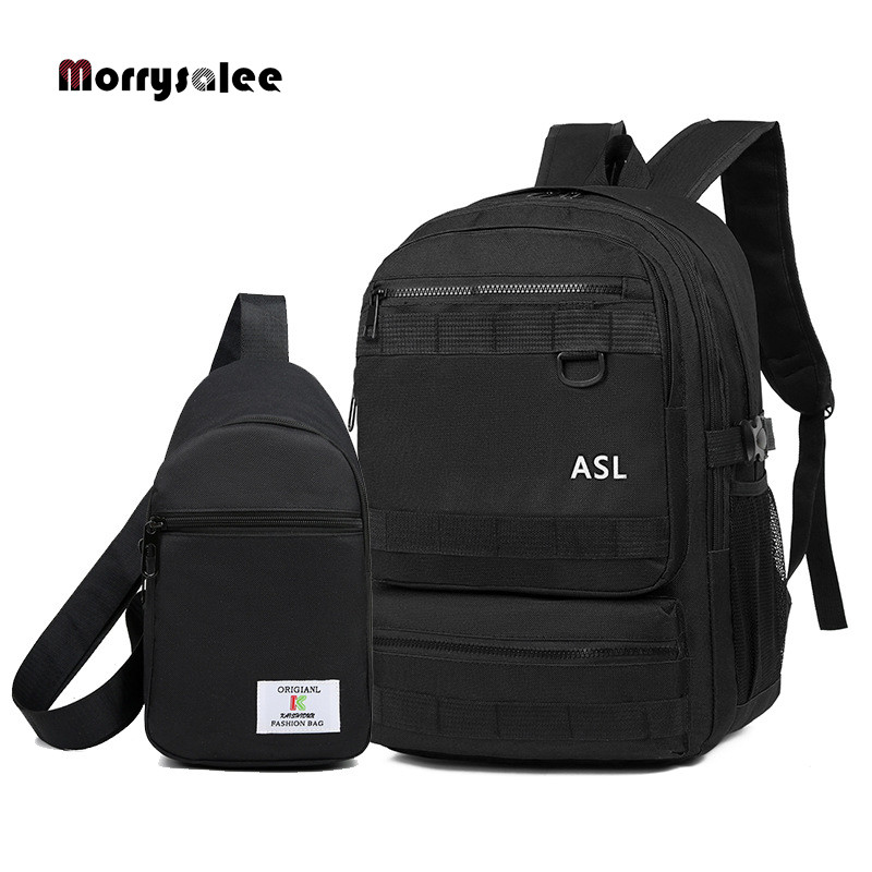 Rucsac negru din pânză pentru bărbați, rucsac negru pentru studenți, rucsac pentru adolescenți, rucsac ocazional 2022