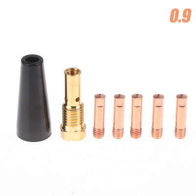 7 vnt. bedujinio antgalio antgalis, skirtas Century FC90 flux-core vielos padavimui K3493-1 035 0,8/0,9/1/1,2 mm FC90 MIG suvirintojo suvirinimo degikliu suvirinimui