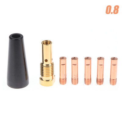 7 vnt. bedujinio antgalio antgalis, skirtas Century FC90 flux-core vielos padavimui K3493-1 035 0,8/0,9/1/1,2 mm FC90 MIG suvirintojo suvirinimo degikliu suvirinimui