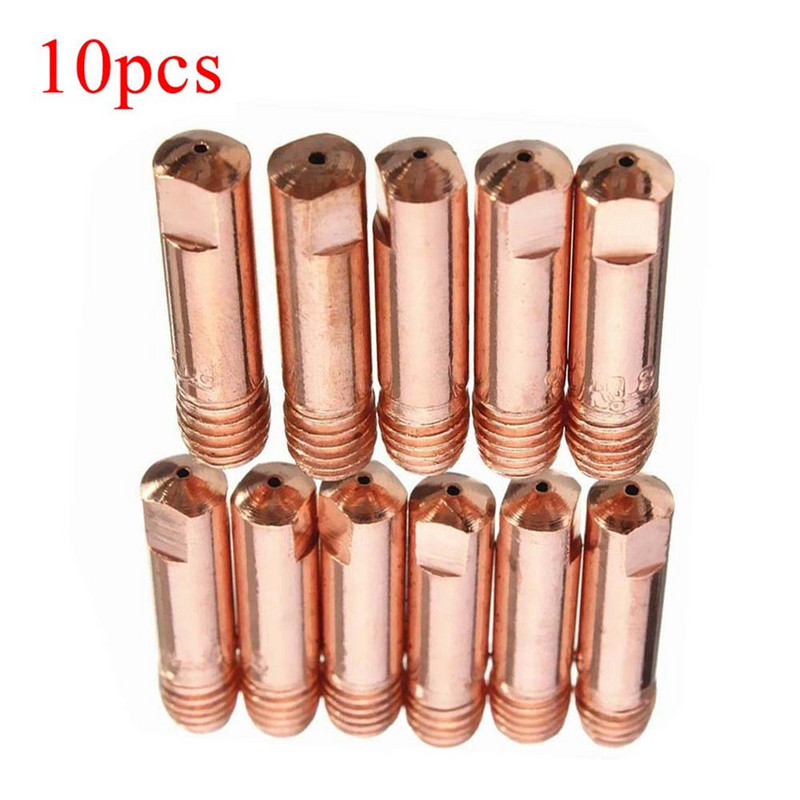 10db MB15AK hegesztő érintkező hegyek 0,6 - 1,2 mm-es menet M6 Binzel stílusú pisztolyokhoz MIG/MAG hegesztőpisztoly fogyóeszközök elektromos kéziszerszámok