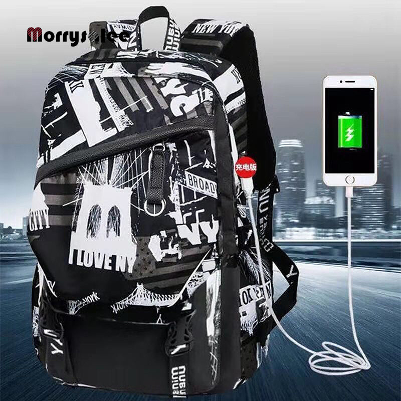 Modni ruksaci za 2022. Studentske animacijske školske torbe za dječake Djevojčice Tinejdžeri USB punjenje Računalni ruksak za prijenosno računalo protiv krađe Oxford