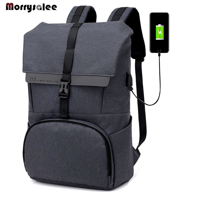 Férfi USB töltő poliészter vászon hátizsák nagy kapacitású diák számítógépes táska vízálló hátizsák