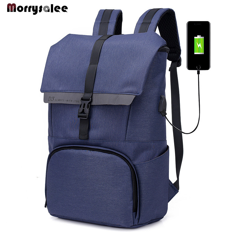 Férfi USB töltő poliészter vászon hátizsák nagy kapacitású diák számítógépes táska vízálló hátizsák