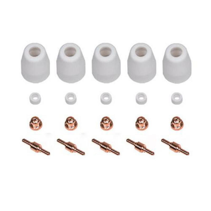 20 tk/komplekt PT-31 CT312 CUT40/50 Plasma lõikamine Põleti Lõikeri Kulumaterjalid Laiendatud Otsaotsikud Elektrood