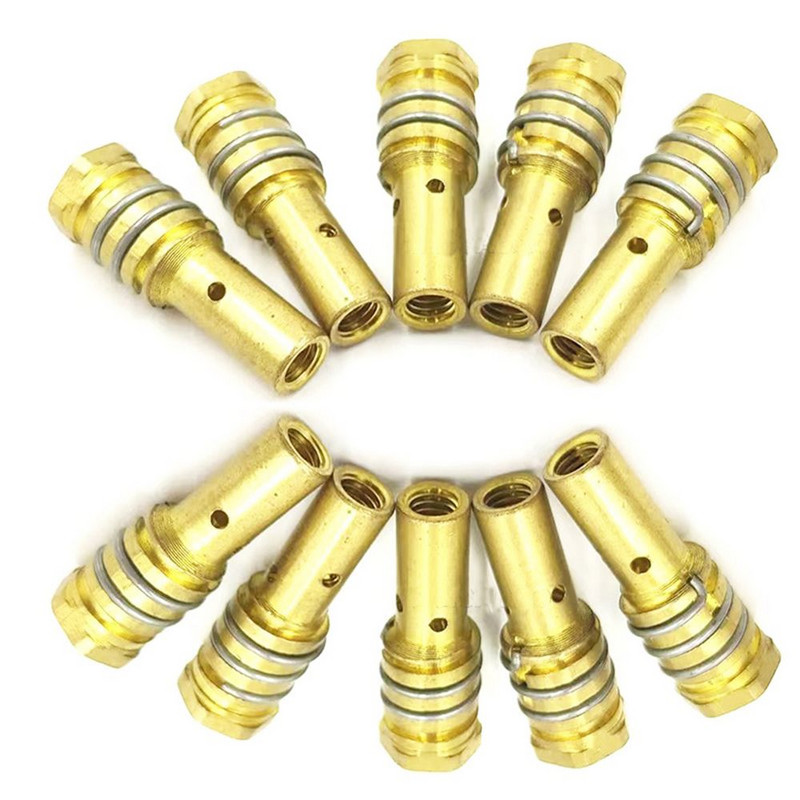 10 gab 14AK gāzes sprauslas turētājs ar sprauslas atsperi MIG/MAG metināšanas degļa kontakta uzgaļa turētājs MB14AK metināšanas degļa 14AK