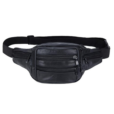 Fanny Pack īstas ādas vīriešu ādas Fanny Pack jostas somas Vidukļa soma Hologrāfiska jostas somiņa Banānu soma jostas komplekts kāja
