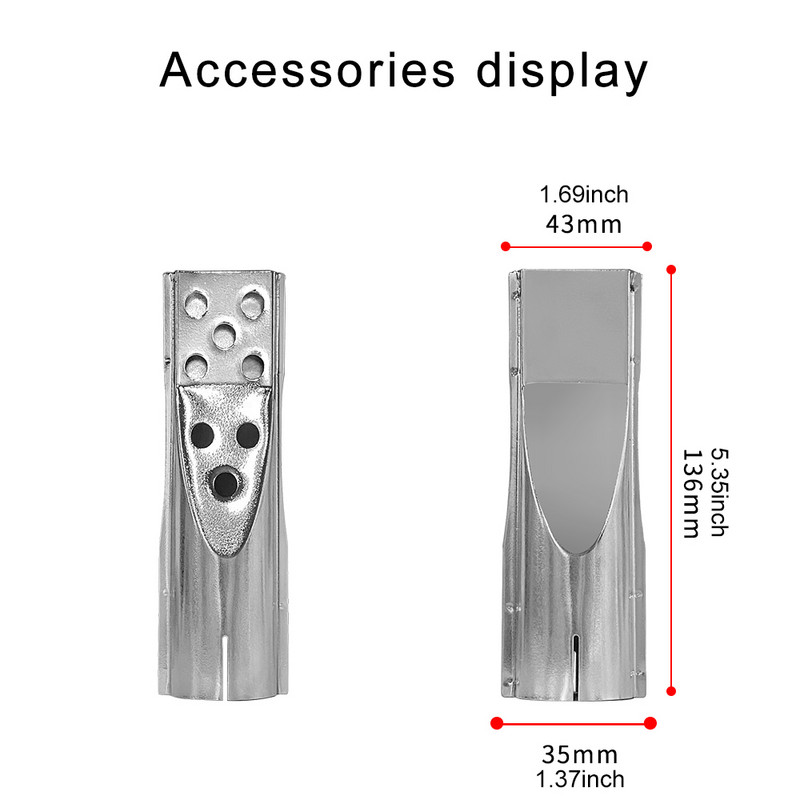 Hőpisztoly fúvóka hőlégpisztoly fúvókák építési hajszárítókhoz kanál reflektor kaparókúp üvegvédő fúvóka 35mm átmérő