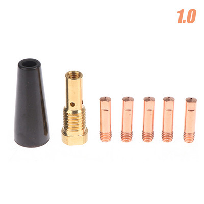 7 db/szett gázmentes fúvókacsúcsok Century FC90 folyasztószeres huzalhoz 0,8/0,9/1/1,2 mm FC90 MIG Welder hegesztőpisztoly hegesztési tartozékok