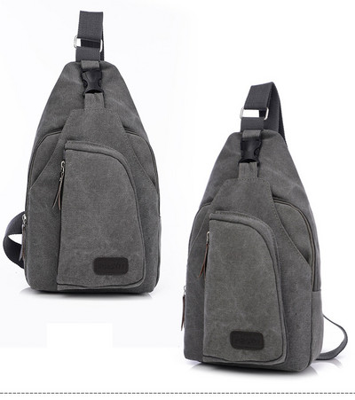 Vaba aeg meeste väikesed rinnad, multifunktsionaalne sportlik lõuendist kott, meeste pakett õues pärast seljakotti