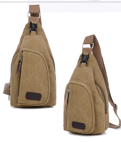 Vaba aeg meeste väikesed rinnad, multifunktsionaalne sportlik lõuendist kott, meeste pakett õues pärast seljakotti