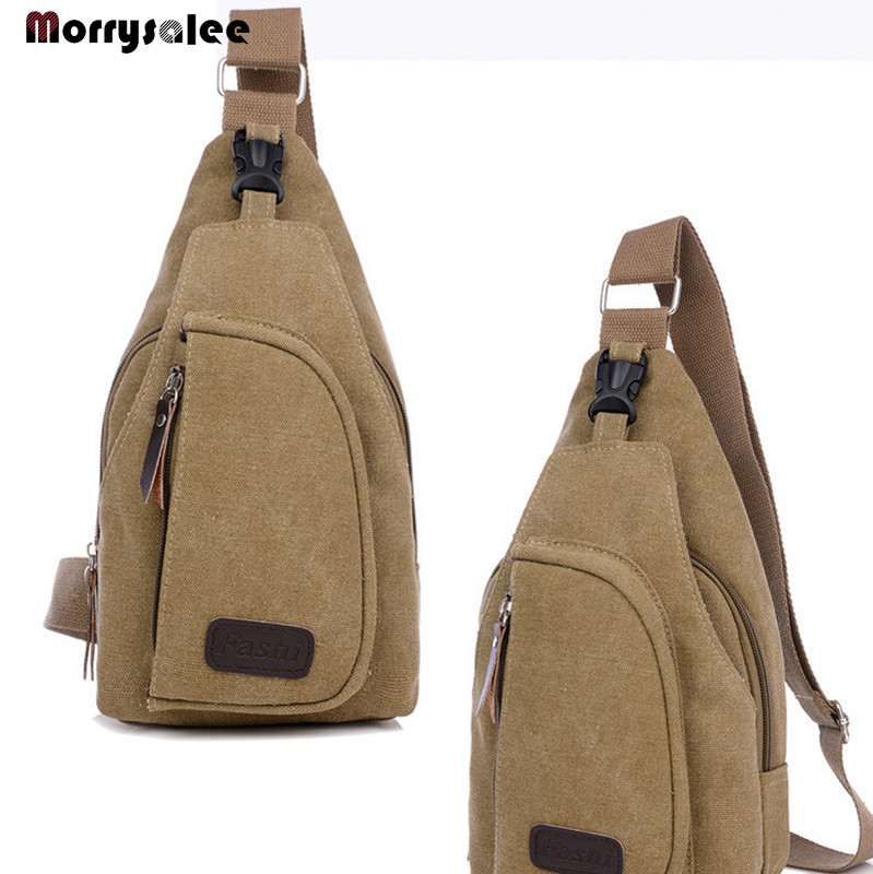 Vaba aeg meeste väikesed rinnad, multifunktsionaalne sportlik lõuendist kott, meeste pakett õues pärast seljakotti