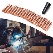 20gab Sprauslu kontaktu uzgaļi Vara metināšanas sprauslu uzgaļi Pusautomātiskā degļa kontakta lodēšanas piederumi MIG metināšanas pistoles piederumi