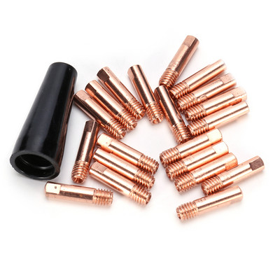 20gab Sprauslu kontaktu uzgaļi Vara metināšanas sprauslu uzgaļi Pusautomātiskā degļa kontakta lodēšanas piederumi MIG metināšanas pistoles piederumi