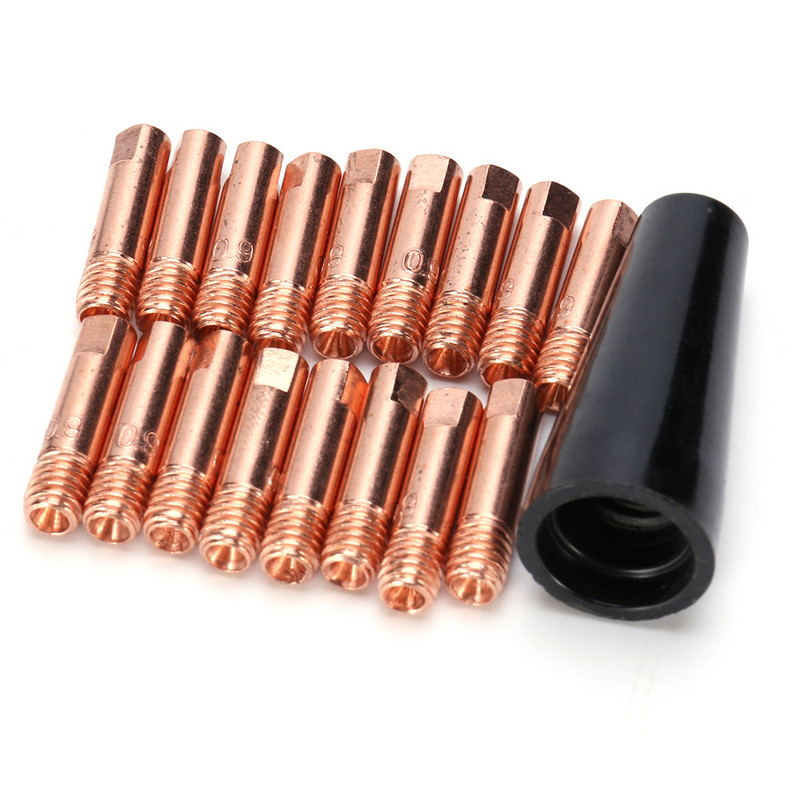 20gab Sprauslu kontaktu uzgaļi Vara metināšanas sprauslu uzgaļi Pusautomātiskā degļa kontakta lodēšanas piederumi MIG metināšanas pistoles piederumi
