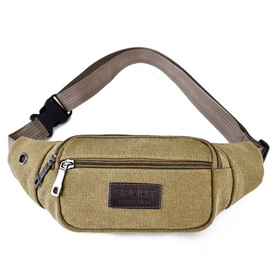 Įprastas drobinis liemens krepšys Unisex funkcinis juosmens krepšys Mobilaus telefono krepšys vyrams ir moterims Patogus diržas bananų krepšys „Fanny Pack“ vyrams Naujas