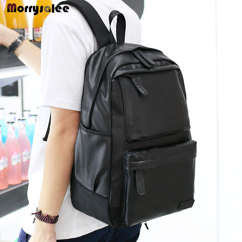 Férfi hátizsák bőr férfi funkcionális táskák férfi vízálló hátizsák PU nagy kapacitású férfi táska iskolatáskák tinédzsereknek