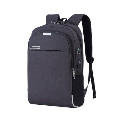 Rucsac pentru laptop Rucsac de zi pentru bărbați, școală, pentru petrecere a timpului liber Rucsac antifurt Mochila cu încărcare USB Geanta de călătorie pentru bărbați, geantă solidă din nailon