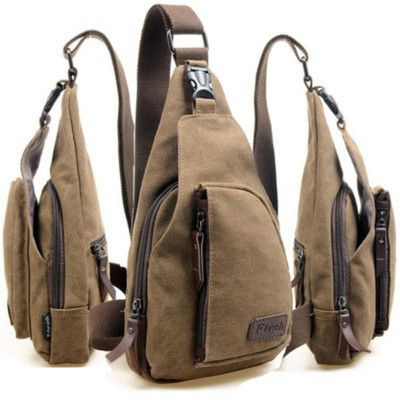 Audekla krūšu somas Sporta daudzfunkcionāls āra soma Boston Bag Fashion Vīriešu ceļojumu sling Pack Crossbody Bag