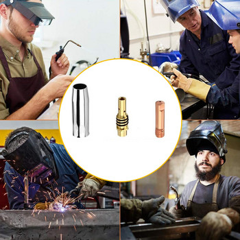 14 τεμάχια/σετ Durabe TIG Welding Accessories 15AK MIG MAG Torch Gas Ceramic Nozzle W/ Holder Συμβουλές επικοινωνίας για συγκόλληση