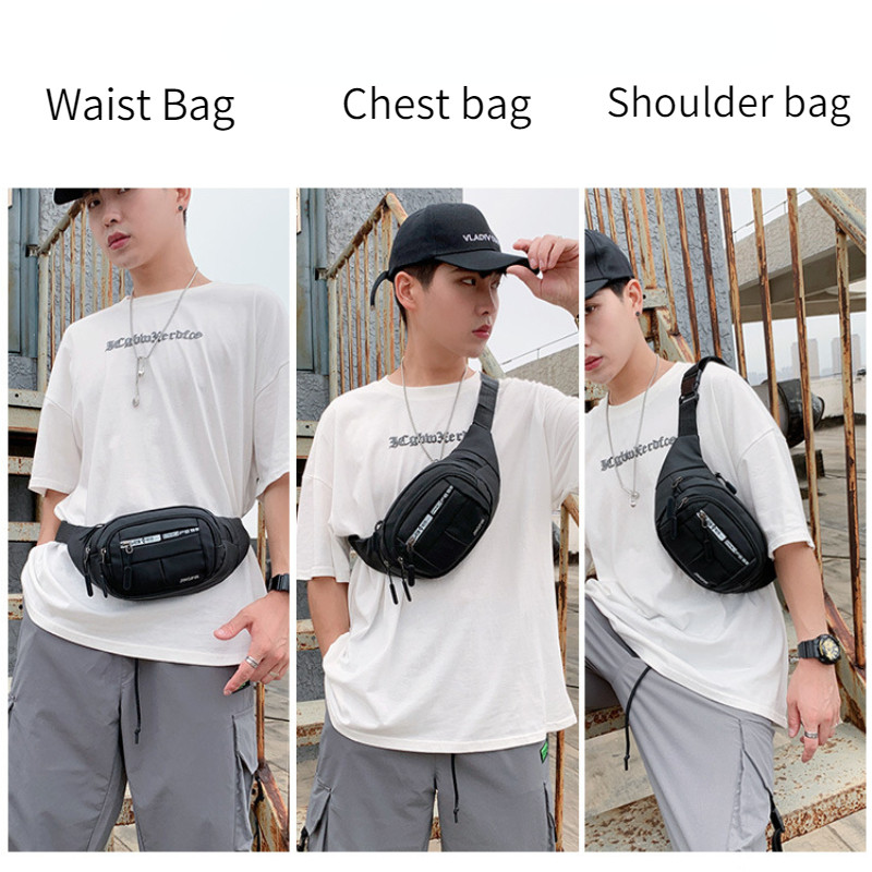 Kültéri deréktáska vízálló derék futó kocogó öv tok cipzáras mobiltelefon táska Oxford szövet melltáska női férfi unisex számára
