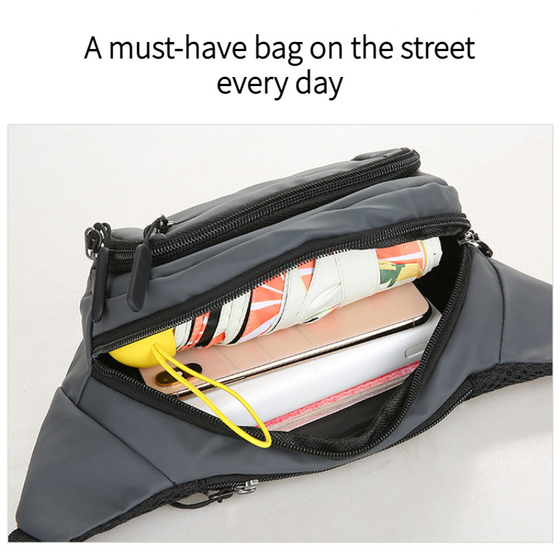 Kültéri deréktáska vízálló derék futó kocogó öv tok cipzáras mobiltelefon táska Oxford szövet melltáska női férfi unisex számára