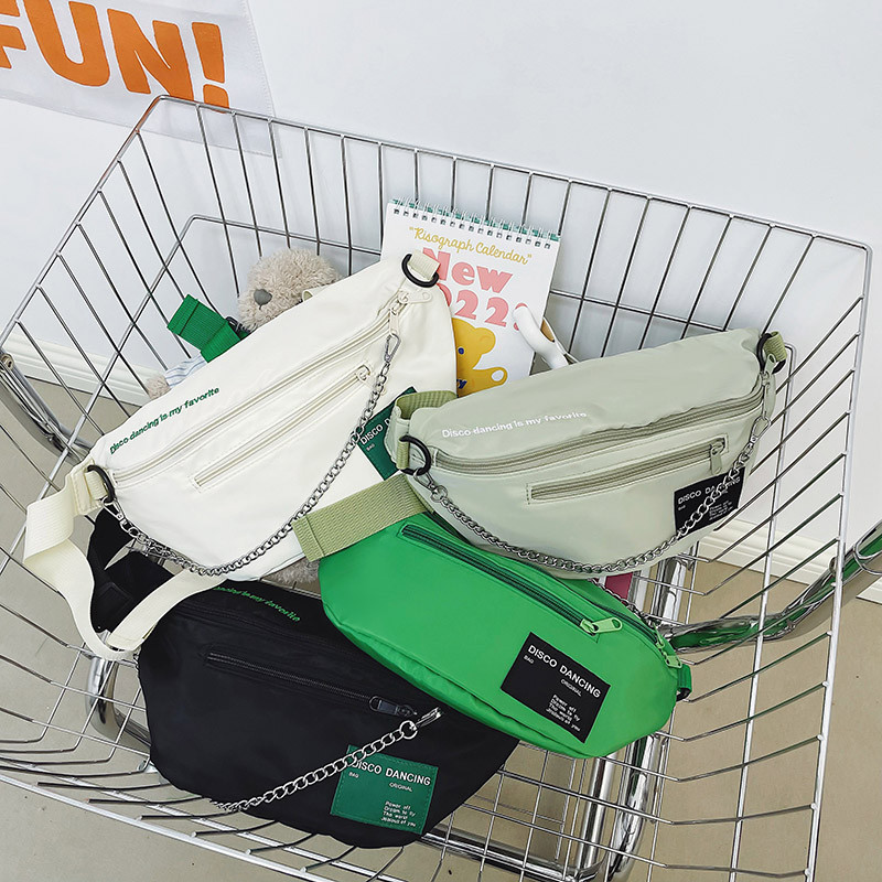 Ulični stil Ženske torbe oko struka Ležerna Hip hop torba oko struka i paket za telefon Unisex torbe preko ramena preko ramena Torbe za prsa Nove torbe s lancem za remen