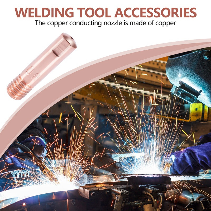 40 gab Vara kontakta uzgaļa metināšanas uzgalis 0,8 Mm strāvas sprauslas metināšanas uzgalis 15AK metināšanas iekārtai MIG / metināšanas deglim