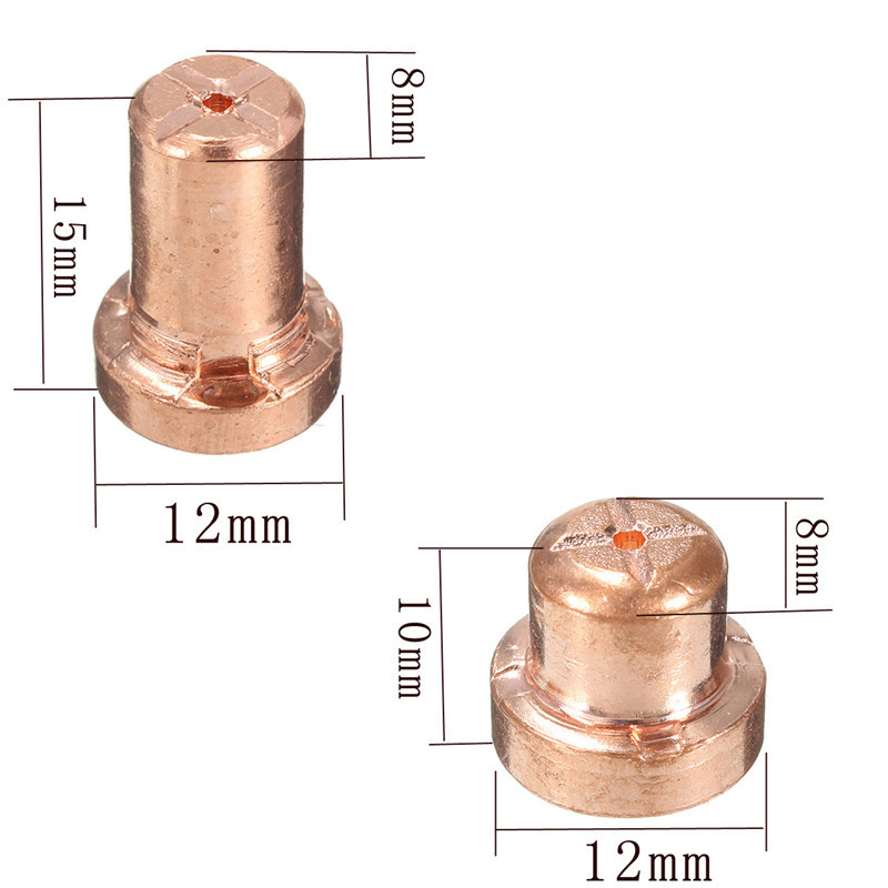 10 gab 10/15 mm plazmas uzgaļi Sprauslas elektrodu uzgaļi Palīgmateriālu komplekts PT-31 LG-40 griešanas degļa plazmas griezēja metināšanas rīkam
