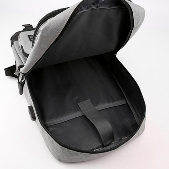 Ανδρικά σακίδια πολλαπλών λειτουργιών USB Σχολική τσάντα πλάτης 15,6\