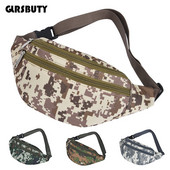 Terepszínű banán deréktáska Fanny Pack Taktikai utazási csípő zsebek 2021 telefonkulcs pénzkártya tartó keresztben női férfiaknak