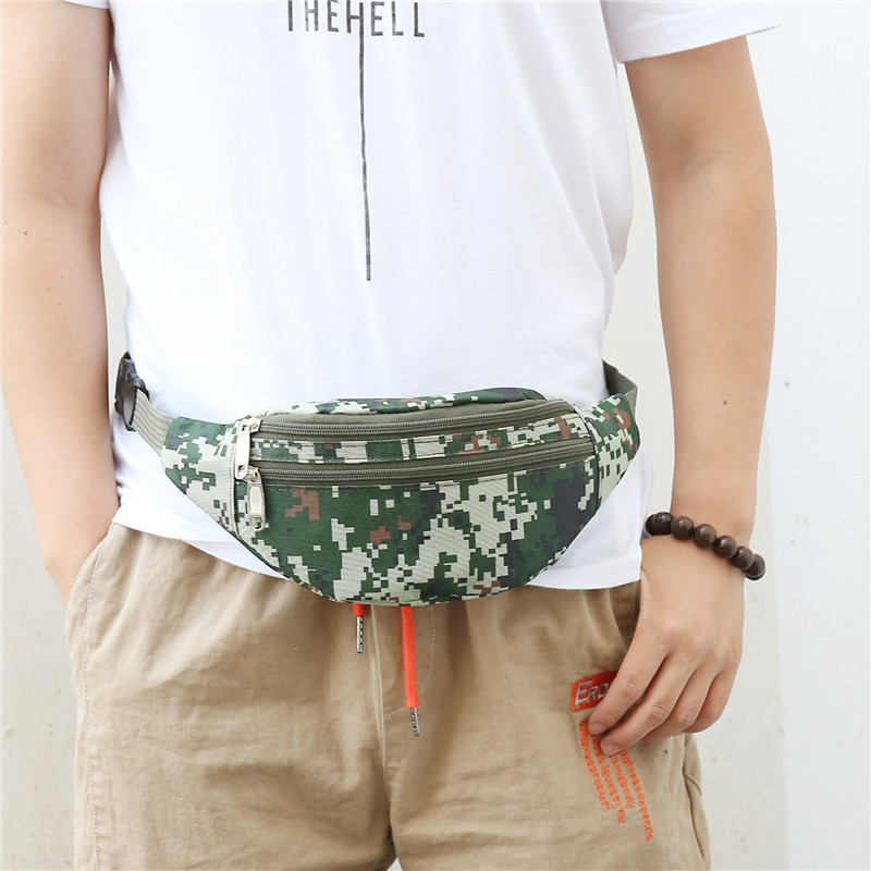 Terepszínű banán deréktáska Fanny Pack Taktikai utazási csípő zsebek 2021 telefonkulcs pénzkártya tartó keresztben női férfiaknak