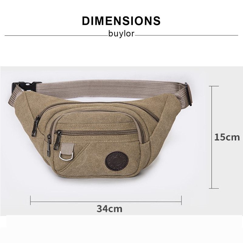 Buylor Torbice oko struka Muška torba od banane Modna platnena torba za pojas Vruća torba za remen za ležernu upotrebu Ženska sportska torba za bok Telefon Torba za putovanja