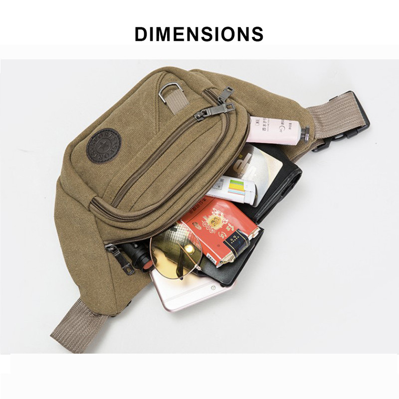 Buylor Torbice oko struka Muška torba od banane Modna platnena torba za pojas Vruća torba za remen za ležernu upotrebu Ženska sportska torba za bok Telefon Torba za putovanja