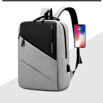 Мъжка раница Работна многофункционална водоустойчива чанта за мъжка раница за лаптоп Светлоотразителна чанта за USB зареждане Ежедневна раница