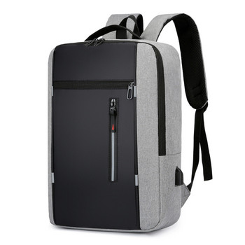 Ανδρικό σακίδιο πλάτης USB Σχολικά σακίδια φόρτισης αδιάβροχα 15,6 ιντσών Laptop casual ανδρική τσάντα Casual τσάντα βιβλίου για άνδρες