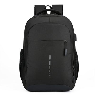 Stylis pentru bărbați ultra ușoare Design reflectorizant Laptop de 15,6 inchi Rucsac impermeabil pentru bărbați Rucsac USB pentru bărbați Rucsac de școală