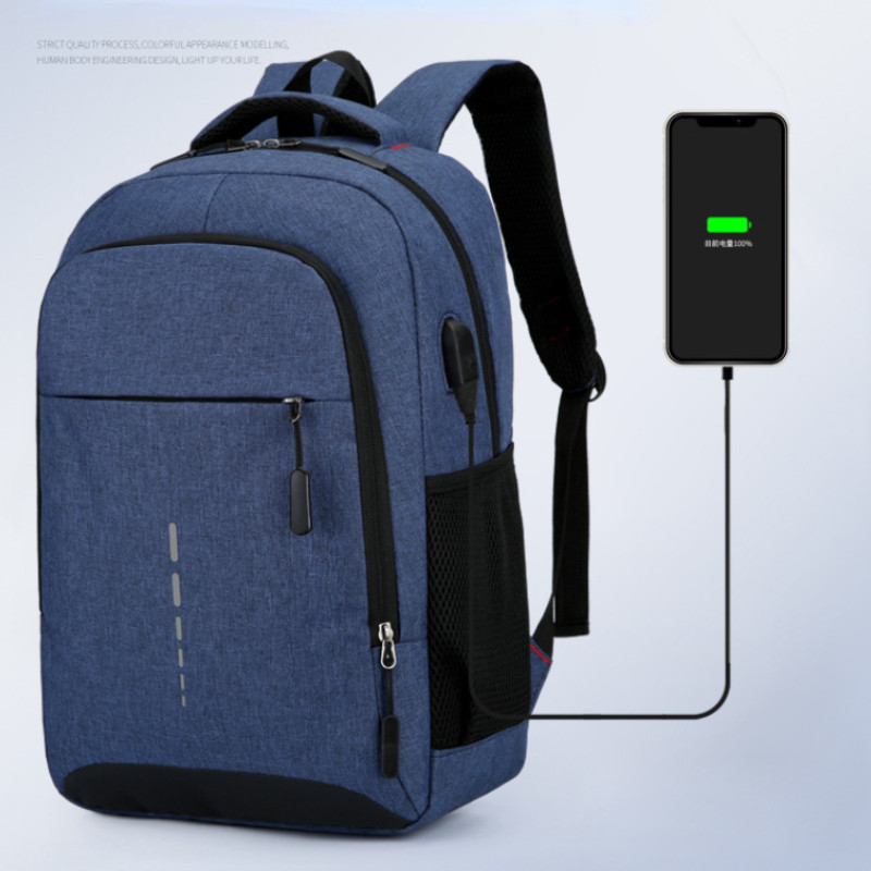 Stylis pentru bărbați ultra ușoare Design reflectorizant Laptop de 15,6 inchi Rucsac impermeabil pentru bărbați Rucsac USB pentru bărbați Rucsac de școală