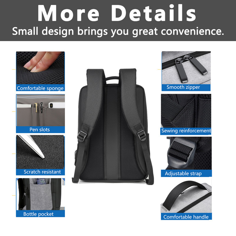 Rucsac bărbați Business 15.6 inch Waterprof Laptop Rucsac Geantă Rucsac Sport Gym Boy Shool Big Daypack Masculin Mochila Rucsacuri